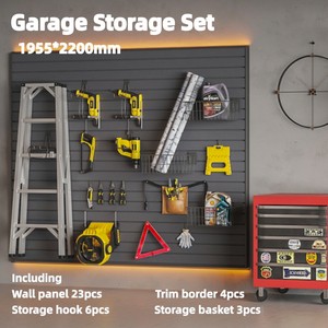 Heavy Duty Green Non-Toxic Moisture Proof Weather Resistant Garage Wall Hanging Hardware Organizer WPC Panel Wall Hanging Rack