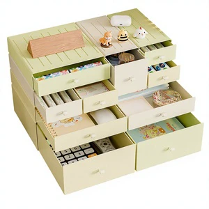 Adjustable Multi-tier Cosmetic Storage Box for Household Desktop Dressing Table Skin Care Lipstick Drawer-type Storage Rack