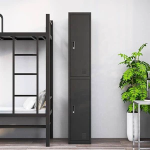 Vertical 2-Door Steel Adjustable Lockable Locker with Large Capacity for Hospital School Mall & Gym Storage