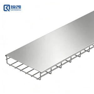 QIONGKAI Basket Tray Wire Mesh Grid Cable Tray Accessory and Fittings - Regular / Lockable Cover for All Load Capacity