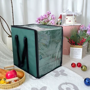 Durable Large Capacity High Quality Durable Side OPEN Christmas Ornament Storage Box with Dividers and Transparent Lids Handles
