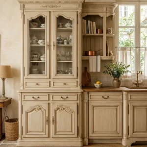 Parcos Whole House Customization Melamine Plywood MDF Wardrobe Storage French Style Kitchen Cabinets With Island