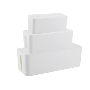 Customized Modern Plastic Cable Box Electric Wire Storage Organiser Cable Management Holder Rectangle Shape Manager Eco-Friendly