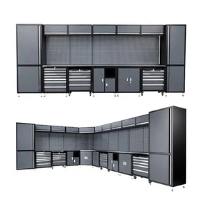 Removable Workbench Workshop Steel Metal Garage Storage Cabinet Combination Tool Cabinet With Tools Storage Cabinet and Drawers