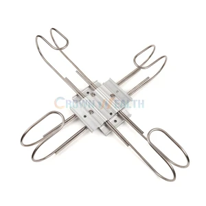 Aluminum Bracket And Stainless Steel Wire Adjustable Aerial Fiber Optic Cable Coiling Slack Storage For Pole Mounting