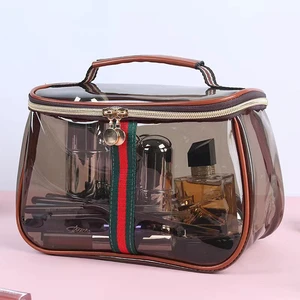 Wholesale Clear Large Capacity Makeup Organizer Travel Cosmetic Storage Bag Waterproof Makeup Skincare Bag Fashion Design
