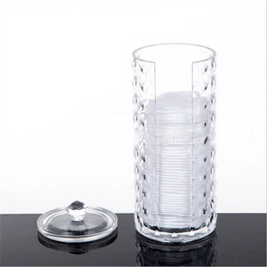 Cosmetic Storage Round Dustproof 1L Light Luxury Transparent PP Plastic Storage Box with Lid for Makeup Removal