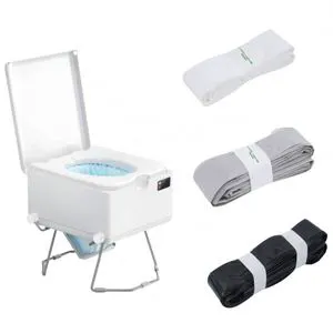 Wrapon Biodegradable Disposable Plastic Film Roll Replacements Green Portable Toilet Bag Continuous Endless Refill Bag Camping
