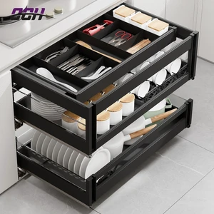 Kitchen Hardware Accessories Cabinets Pull Out Spice Rack Seasoning Drawer Wire Baskets Kitchen Cabinet Pull Out Storage Rack