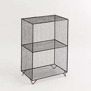Double-Shelf Iron Matt Black Garage Rack for Enhanced Organization and Storage Efficiency