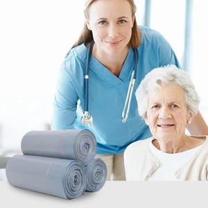 Medical-Grade Bedside Toilet Storage Bags Tear Resistant Drawstring Commode Liners with Absorbent Pad