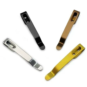 Wholesale Stainless Steel Pocket Knife Clip Spring Steel Holster With Metal Belt Clip Bending Sheet Metal Fabrication Product