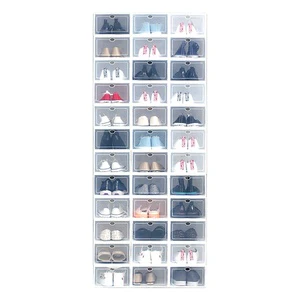 Multicolor Stackable Drop Front Shoe Storage Box Organizer for Home & Household for Kids