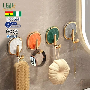 Luxury Strong Plastic Hooks Wall Key Hook Holders Creative Household Non Punching Sticky Backpack Coat Hook