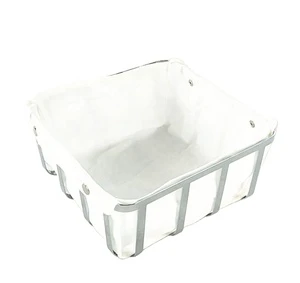 Metal Flat Wire Basket With Liner, Food Safe