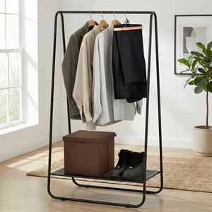 Modern Metal Coat Rack with Shelf Freestanding Storage for Bedroom Living Room Furniture Minimalist Design home storage