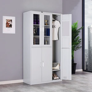 Durable 5-Door Steel Locker & Wardrobe Storage Cabinet with Lock for Office School Gym Changing Rooms