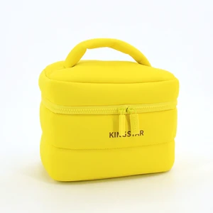 OEM Factory Custom New Custom Logo Travel Vanity Cosmetic Bag Customized Size Soft Puffy Beauty Organizer Neoprene Cosmetic Bag