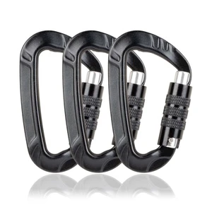 12KN Heavy Duty Aluminum Hook Auto Locking Carabiner Clip Hooks