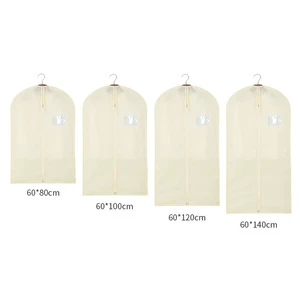Factory Wholesale Household Non-woven Clothing Dustproof Storage Bag Overcoat Suit Hanging Bag Clothes Dust Cover