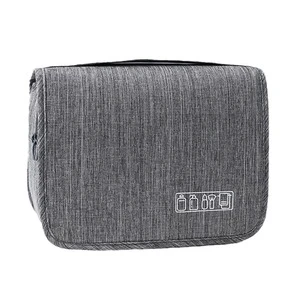 New Modern Simple Cationic Hook Travel Wash Bag Large Capacity Hanging Waterproof Storage Cosmetic Cube Oxford Cloth