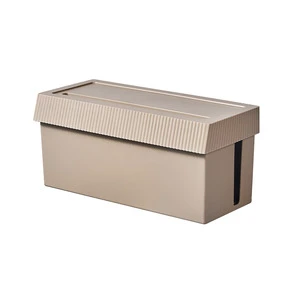 New Design Simple Durable PS Plastic Wire Storage Box Supplies With Lid Extension Cord Organizer for Home Office Management
