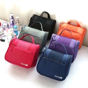 Private Label Waterproof Hanging Toiletry Storage Bag Bathroom Wash Make up Pouch Travel Use Cosmetic Bags Organizer