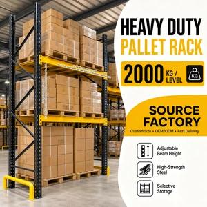 Adjustable Pallet Rack 1000KG To 3000KG For Auto Parts Storage Heavy Duty Selective Pallet Storage System