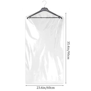 Clear Plastic Dust Cover Coat Suit Disposable Dry Cleaner Bathroom Use Protects Clothes Dust