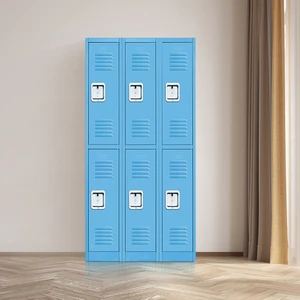 Metal Storage Locker modern cheap steel Locker Cabinet for Workshop Employee Staff wardrobe 6 Door Gym iron Locker