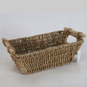 Basket-Wicker Storage Basket with White Cloth Cover, Handwoven Wicker Box for Home Storage