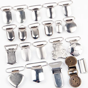 Factory Wholesale High Quality U-Shape Metal Teeth Pacifier Suspender Strap Clip Custom Color Durable Design for Clothes Garment