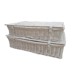 White Wicker Underbed Storage Basket Underbed Box