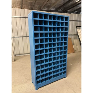 Steel Multi-compartment Storage Cabinet Metal Garage Workshop 104 Compartment Tool Bins Bolts Locker