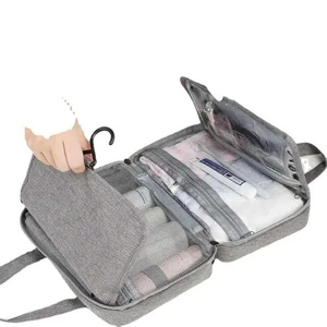 Travel Waterproof Foldable Dry and Wet Separation Toiletry Bag Men's Cosmetics Storage Bag Foreign Trade Cosmetic Bag