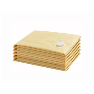 High Capacity Fabric Vacuum Compression Storage Bags Kit with 5 Hanging Rings and Zipper Seal for Hanging Clothing