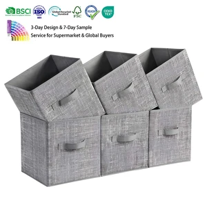 Custom Cheap Laundry Storage Basket Hamper Boxes Solid Color Laundry Basket Organizer Bags With Handles For Closet