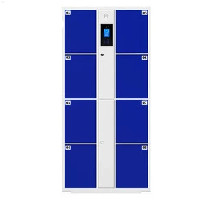 Customised Gym Public Places 24-Door Steel Face Recognition Electronic Barcode Card Storage Smart Locker