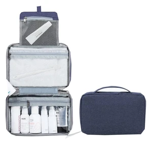 Blue Navy Portable Toilet Storage Bag Mens Customized Portable Bathroom 2024 New Travel Waterproof Multifunctional Wall Hanging