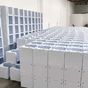 Huiyuan Warehouse Socks & Clothing Storage Box Folding Corrugated Plastic Stackable Picking Bin