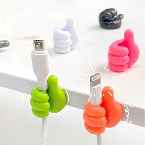 Wholesale Cute Thumb Hooks Wire Organizer Wall Hooks Hanger Strong Wall Storage Holder Black Storage Holders & Racks Single ABS