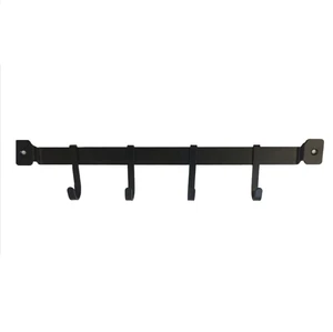 Heavy-Duty Wall Mounted Steel Utensil Storage Rack with 10 Removable Sliding Hooks for Kitchen & Bathroom-Factory Supply
