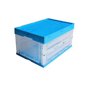 Durable Transparent Plastic Rectangular Turnover Box Solid Style Storage Container Crate Foldable And Recyclable