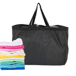 Reusable Large Capacity Laundry Bag Square Design Top Drawstring Closure 20x15x14 Inch