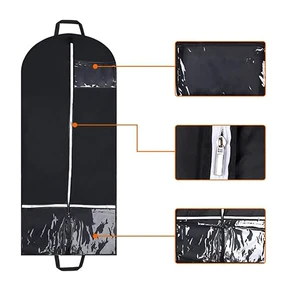 Non-Woven Dust-Proof Zipper Dress Cover with Shoe Covers for Evening Gowns and Home Storage