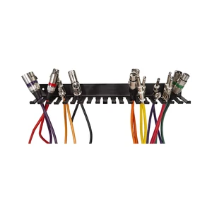 Storage rack Mountable Metal Multifunction Cable Hanger Organizer Black Cable Holder with 19 Slots and 5mm Width