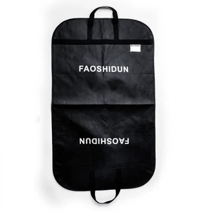 Customized Zipper Closure Eco-friendly Non Woven Fabric Garment Bag Foldable Suit Cover Reusable Dress Dust Cover