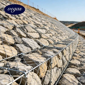 Galvanized Gabion Hot-Dip Galvanized Steel Wire Gabion Mesh Box Price with Plain Weave Wire Cloth for River Management