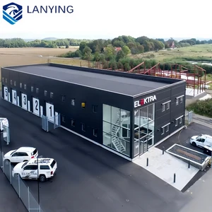 Free Design Prefabricated Hall Prefab Showroom Steel Structure Workshop Warehouse Hall Metal Building 4S Car Showroom