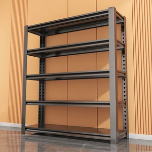 Household Gray 5-Layer Adjustable Floor Height Removable Storage Floor-standing Multi-functional Storage Rack For Sundries